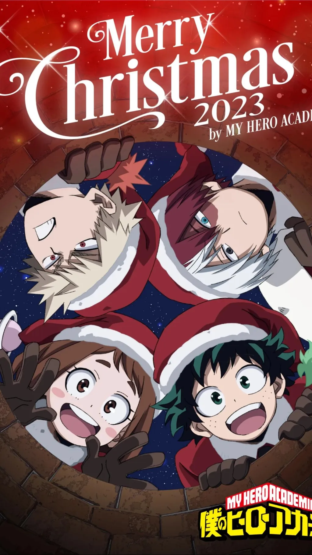 ai character: MHA Christmas!!! background