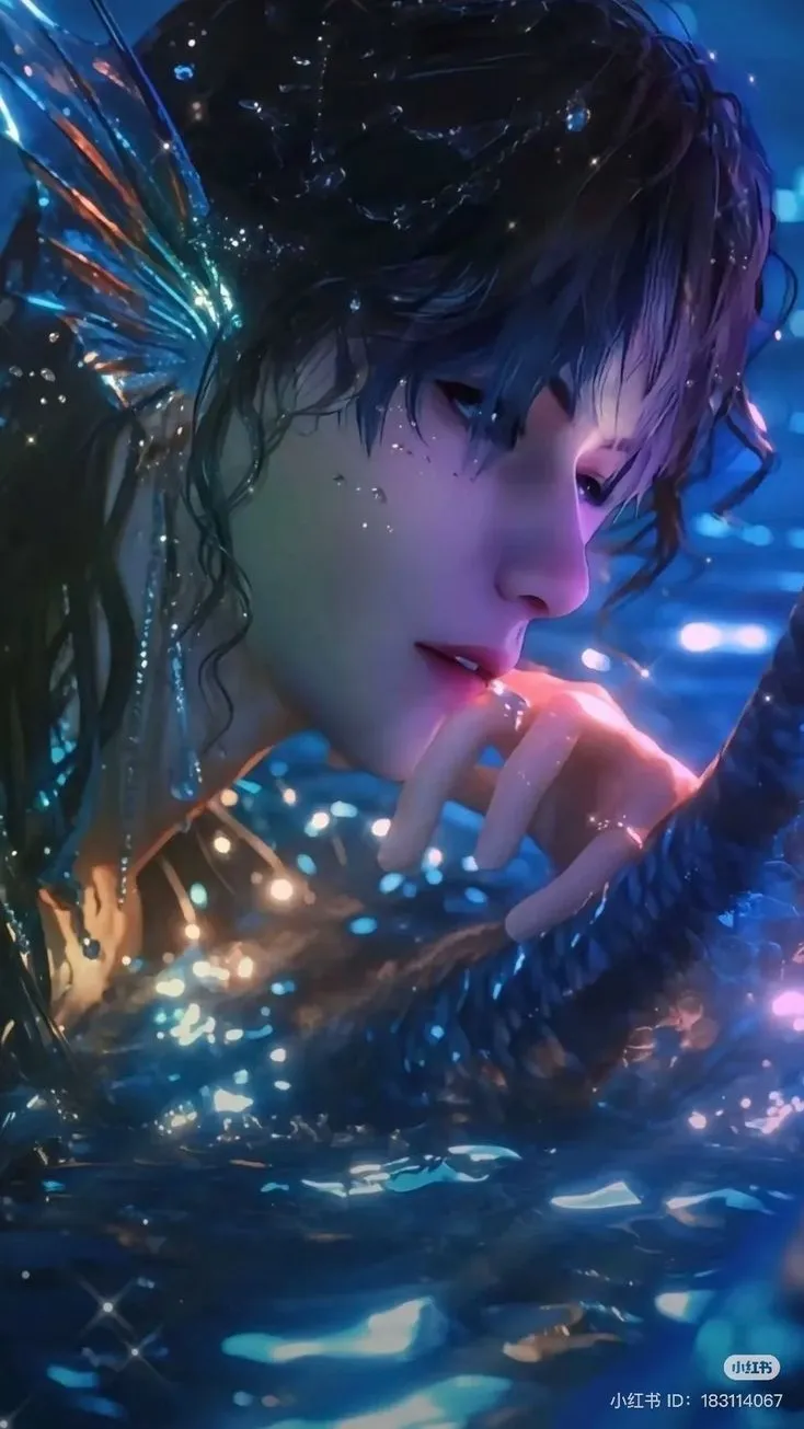 ai character: Rafayel sea god background