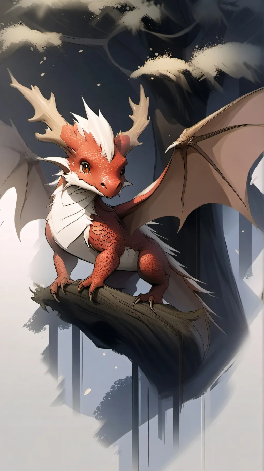 ai character: Flame background