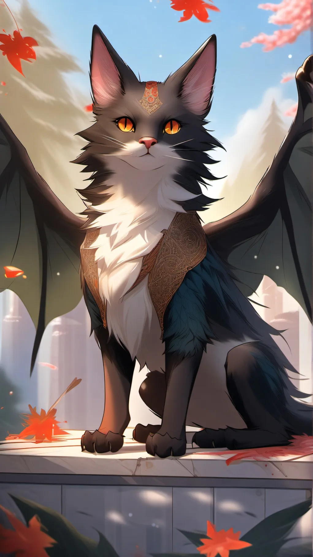 ai character: Flower background