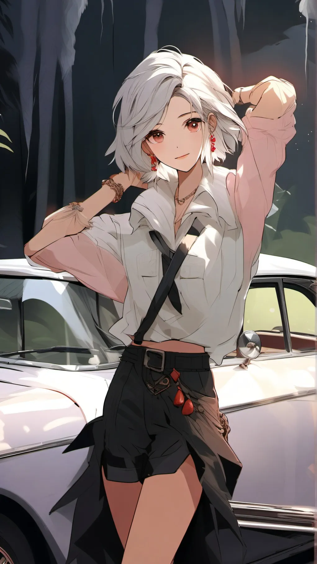 ai character: Mha roadtrip background