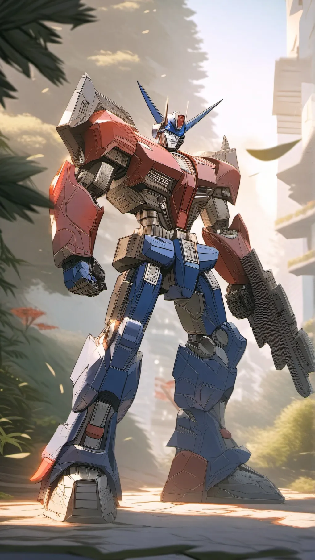 ai character: Optimus Prime background