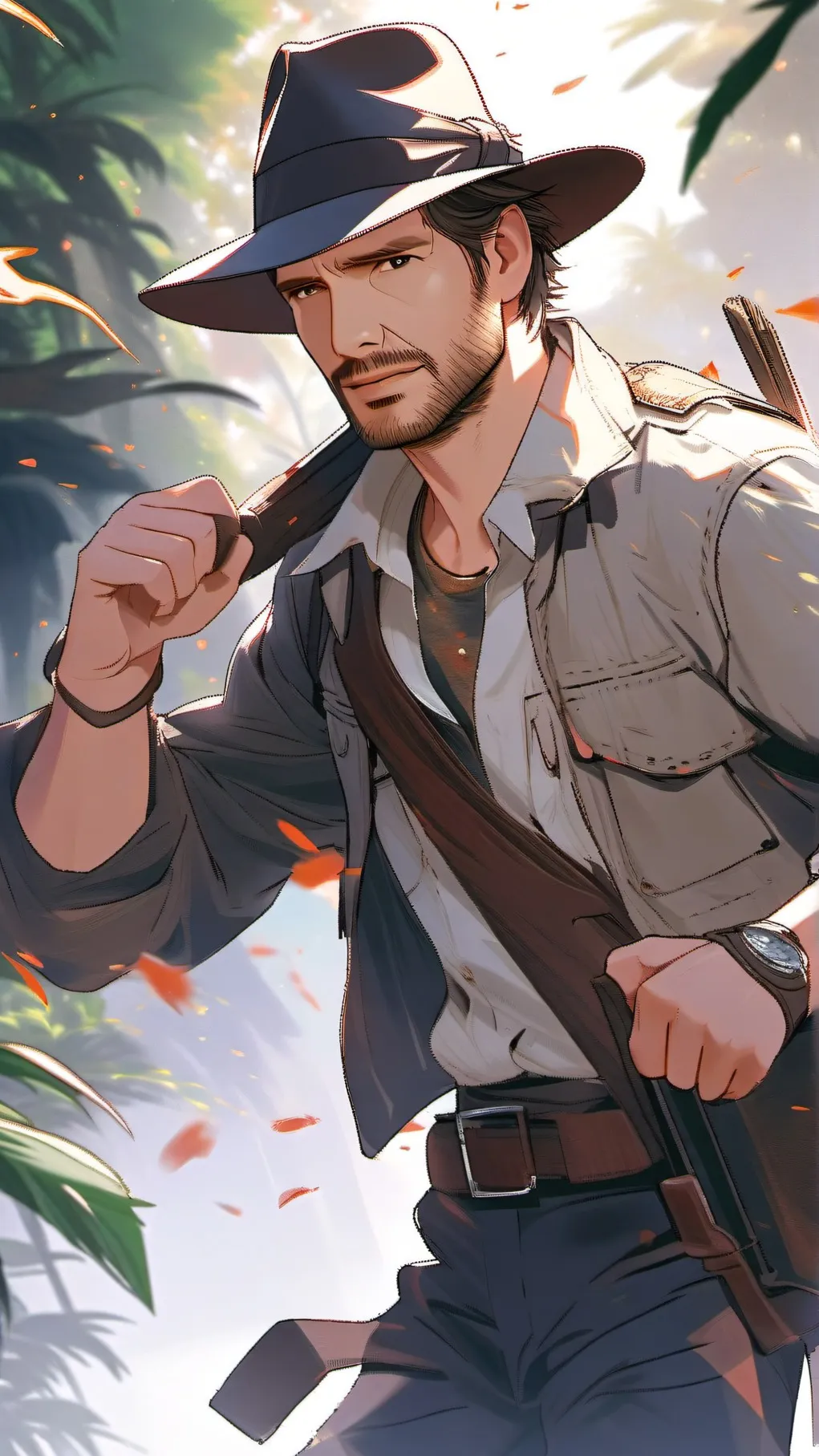 ai character: Indiana Jones background