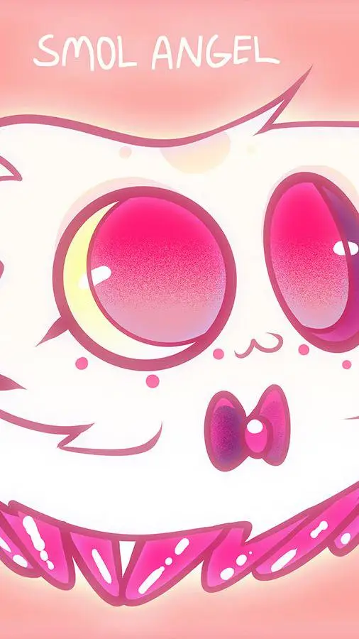 ai character: Floof mini angel background