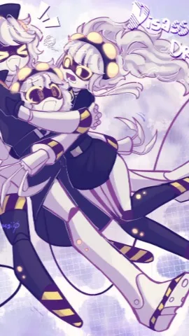 ai character: Mini J, V and N  background