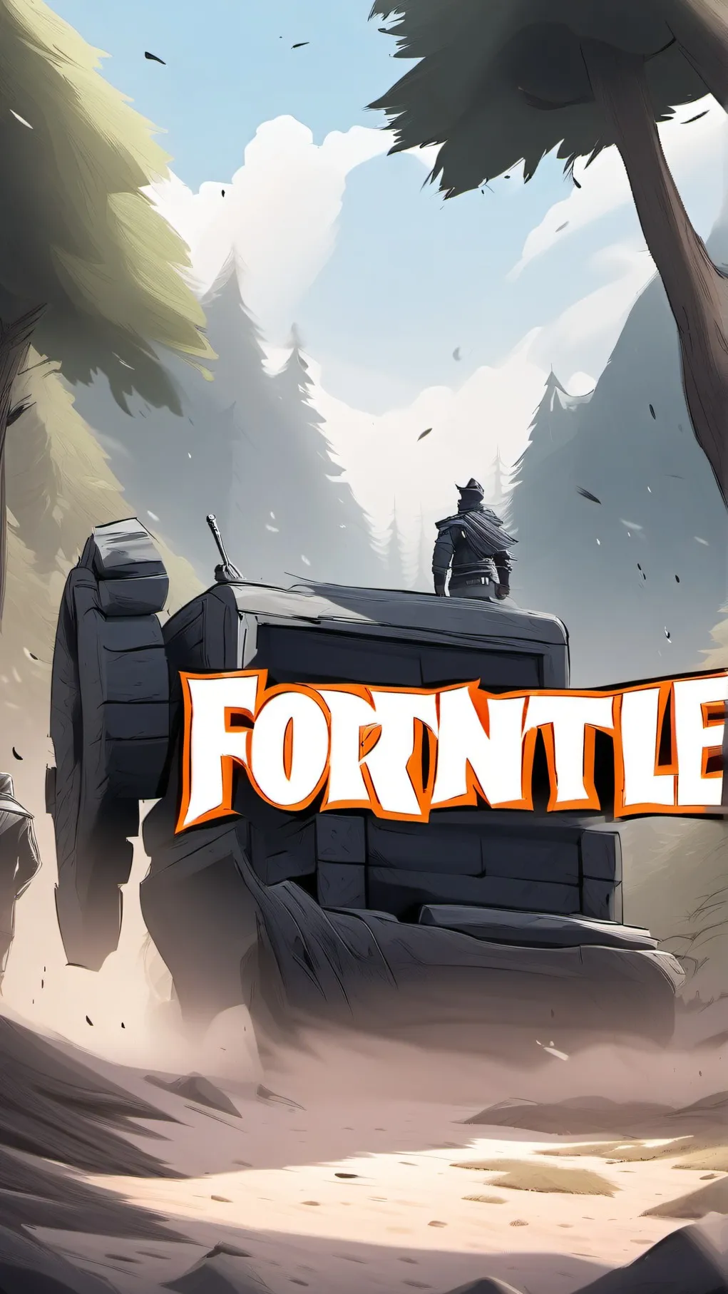 ai character: Fortnite fills background