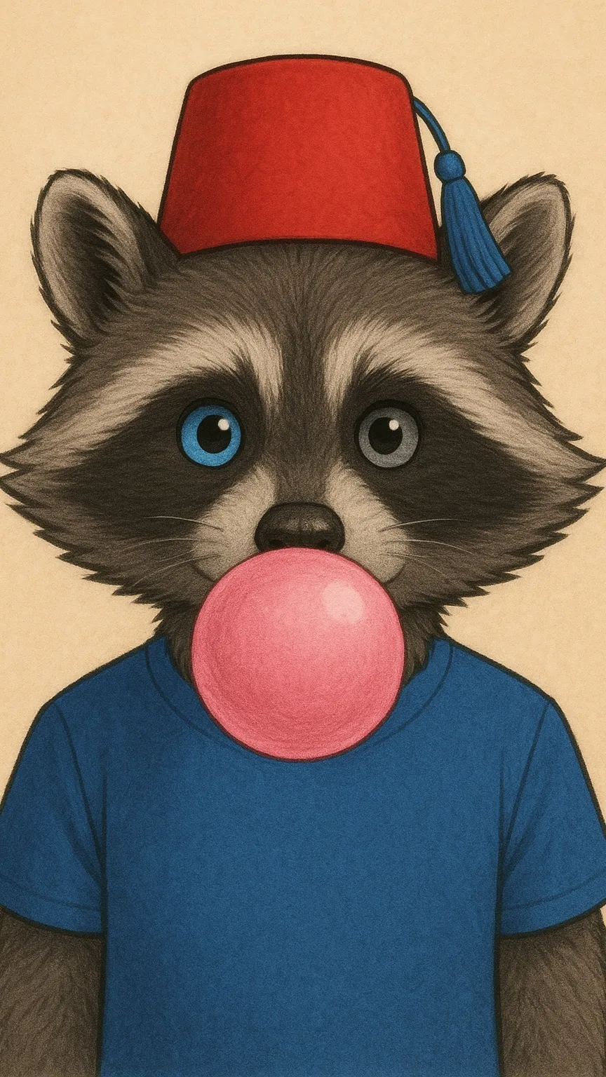 ai character: Hideaki Raccoon background