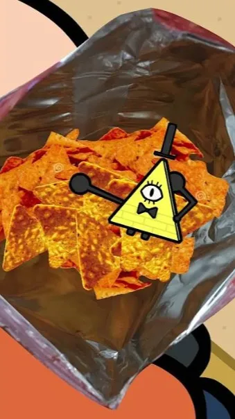 ai character: bill in doritos  background