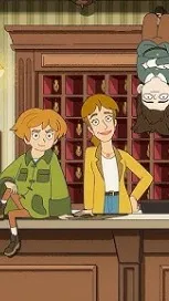 ai character: haunted hotel background