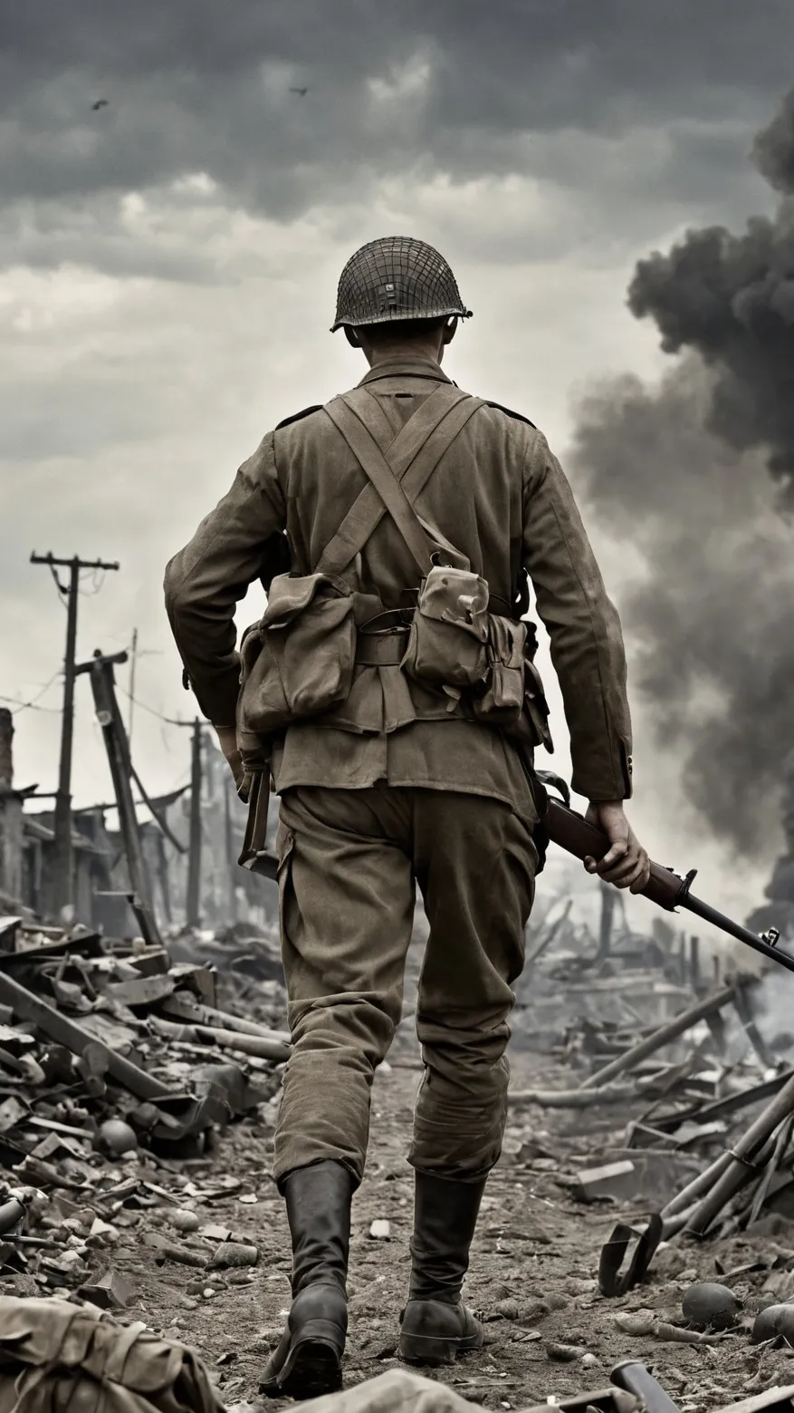 ai character: world war 2 background