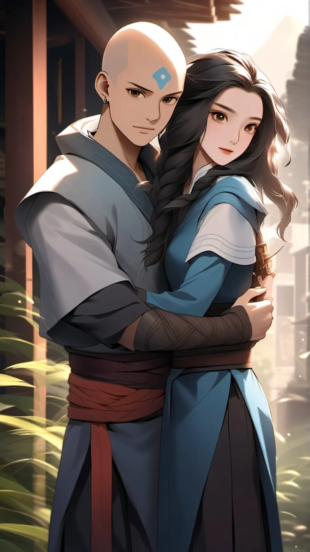 ai character: aang x kattra son background