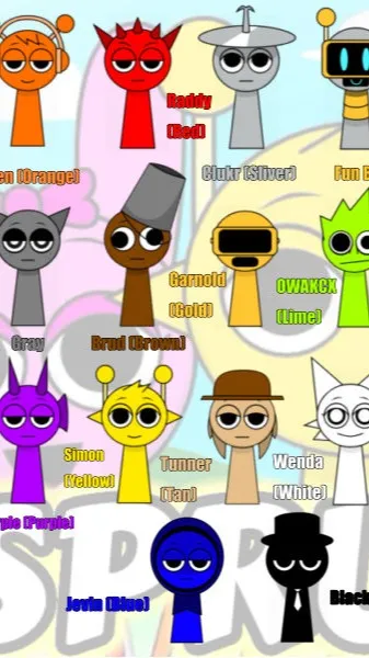 ai character: Sprunki world background