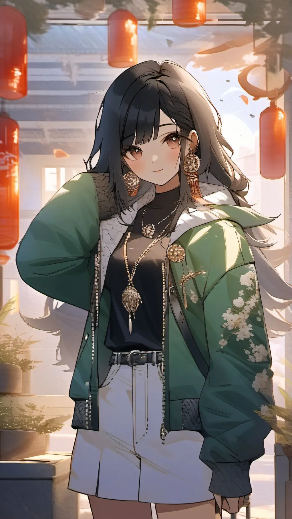 ai character: a woman😐 background