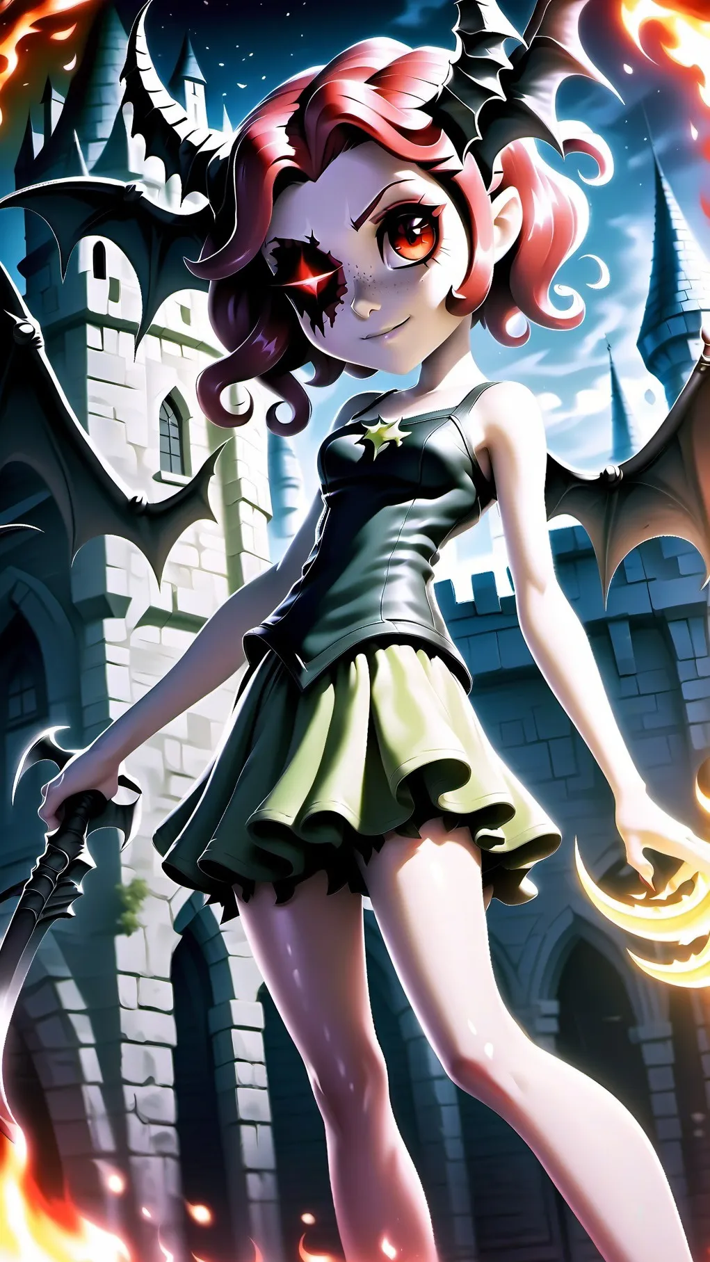 ai character: cute girl background