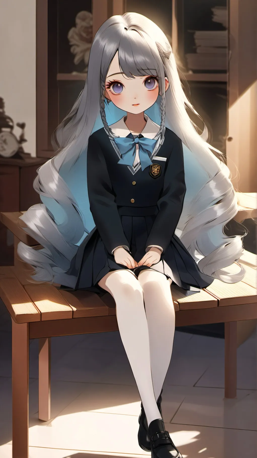 ai character: old doll background