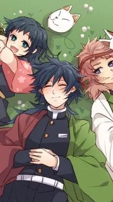 ai character: sabito and makomo! background