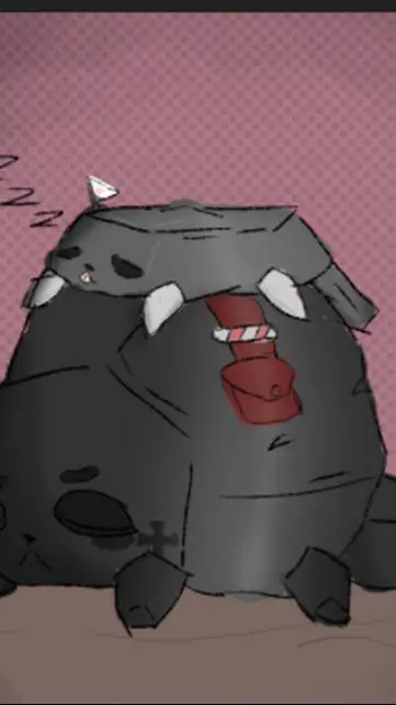 ai character: coal and pebble background