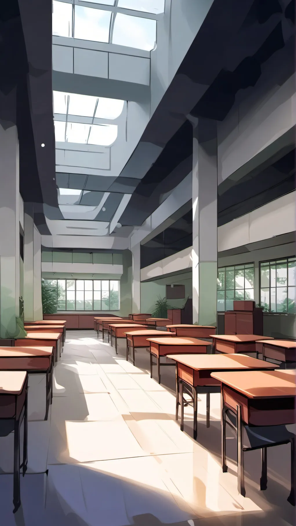 ai character: Thsmonster school  background