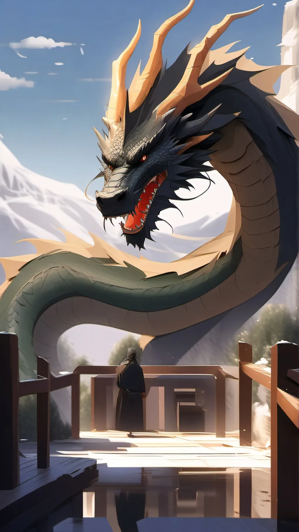 ai character: terraria dragona background