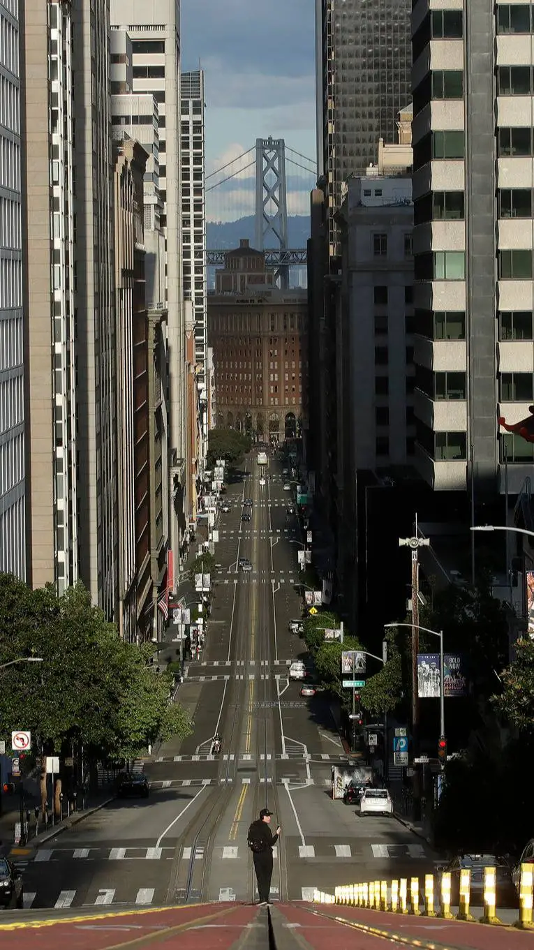 ai character: Empty city background