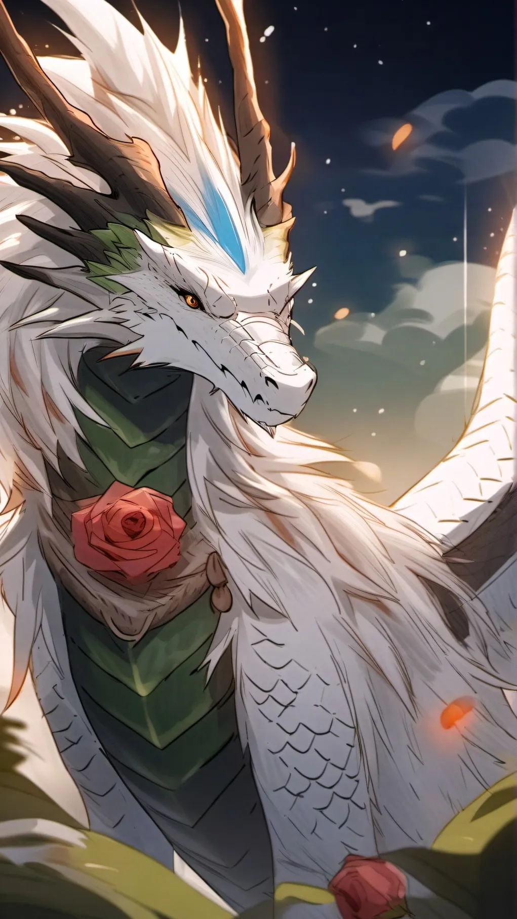 ai character: rose background