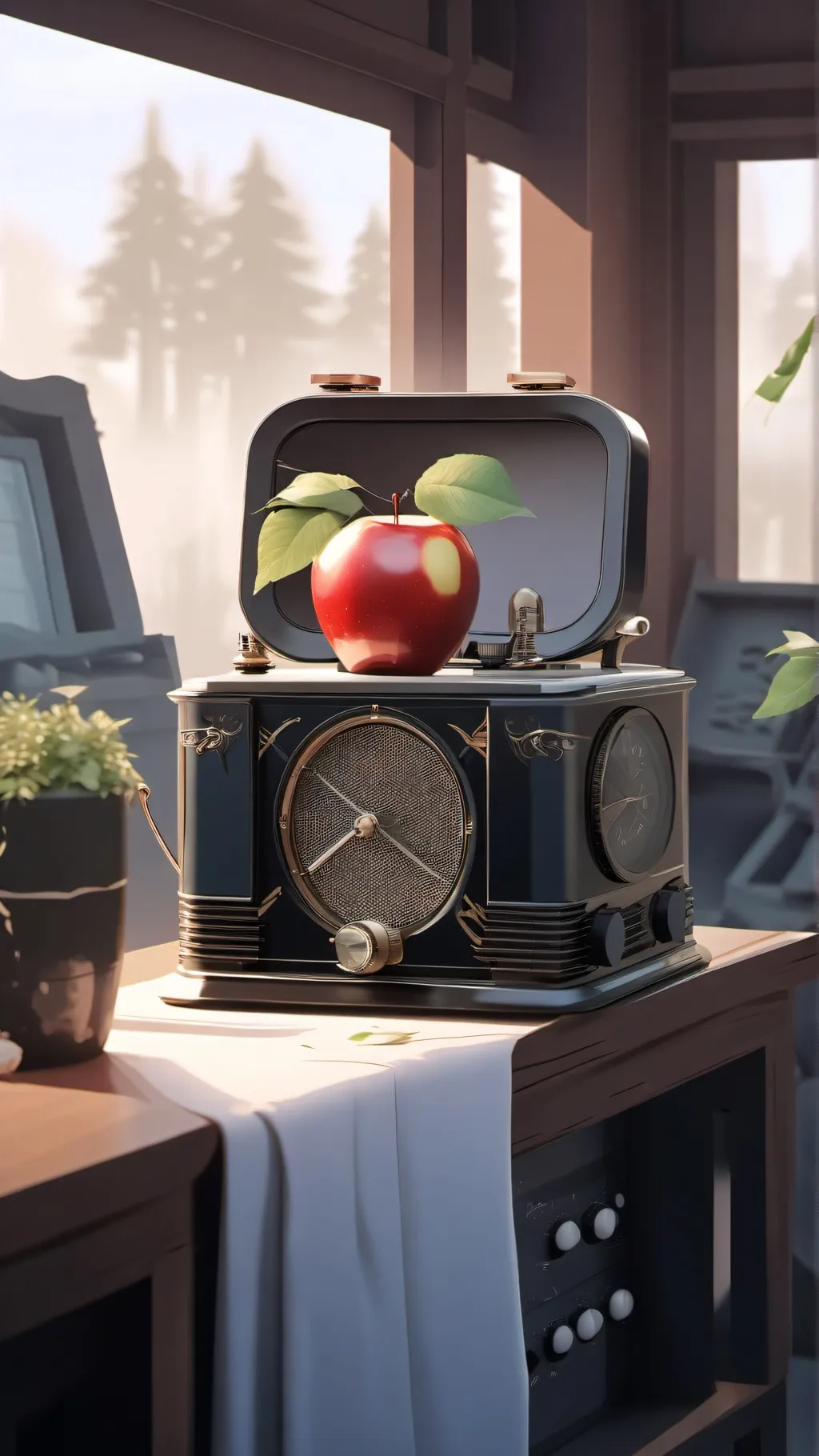 ai character: ~Radioapple~ background