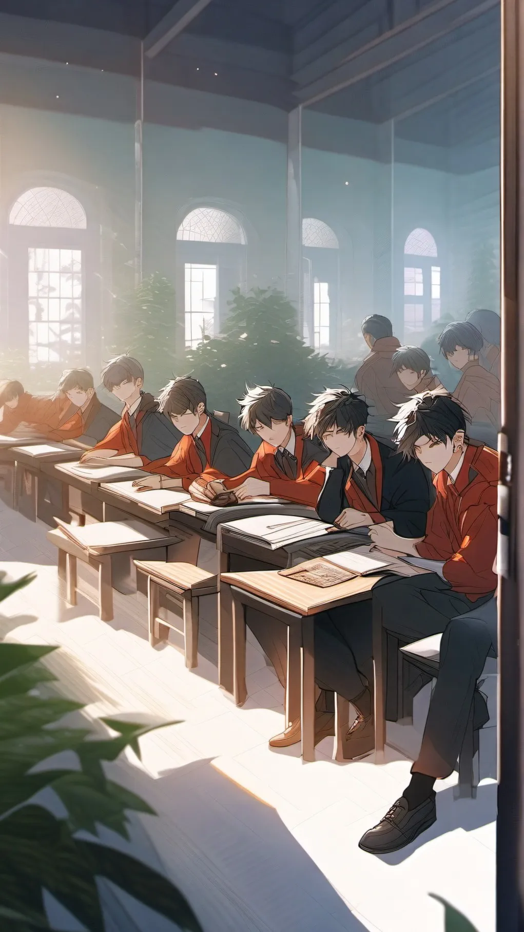 ai character: all boys-school background