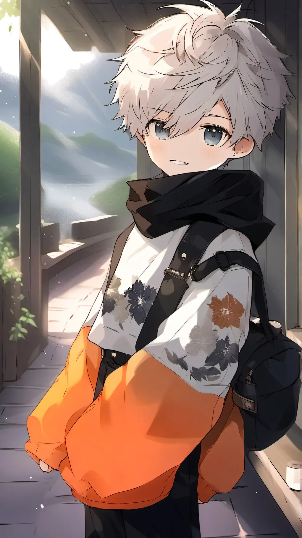 ai character: boy that generates background