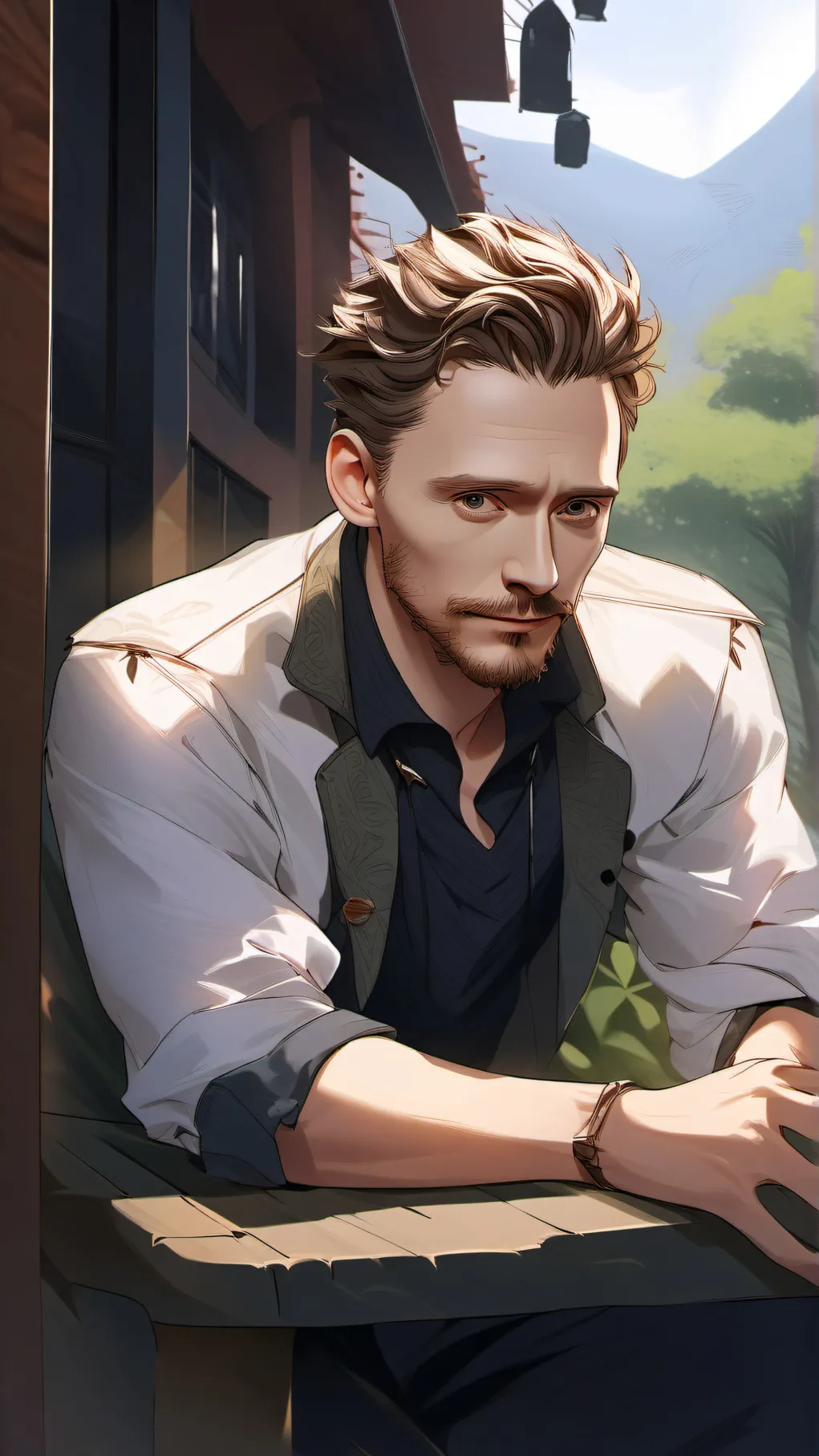 ai character: Tom Hiddleston background