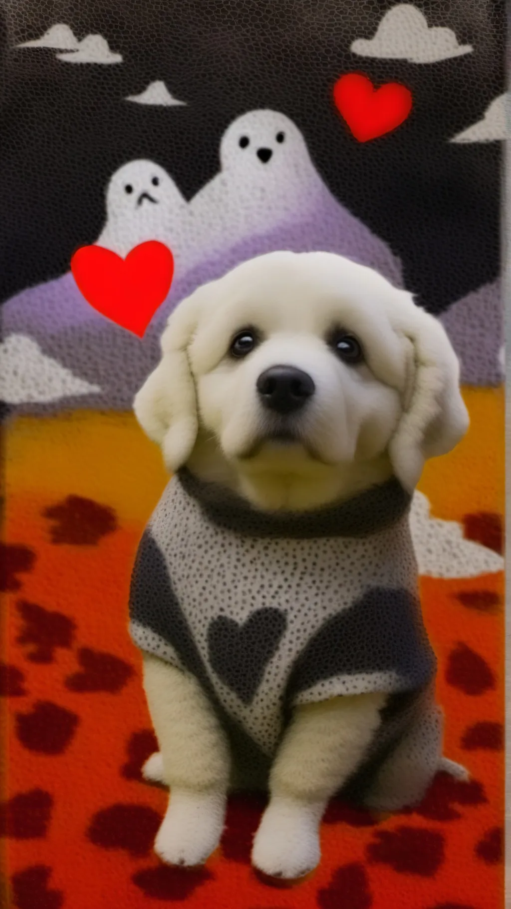 ai character: My dead dog penny background