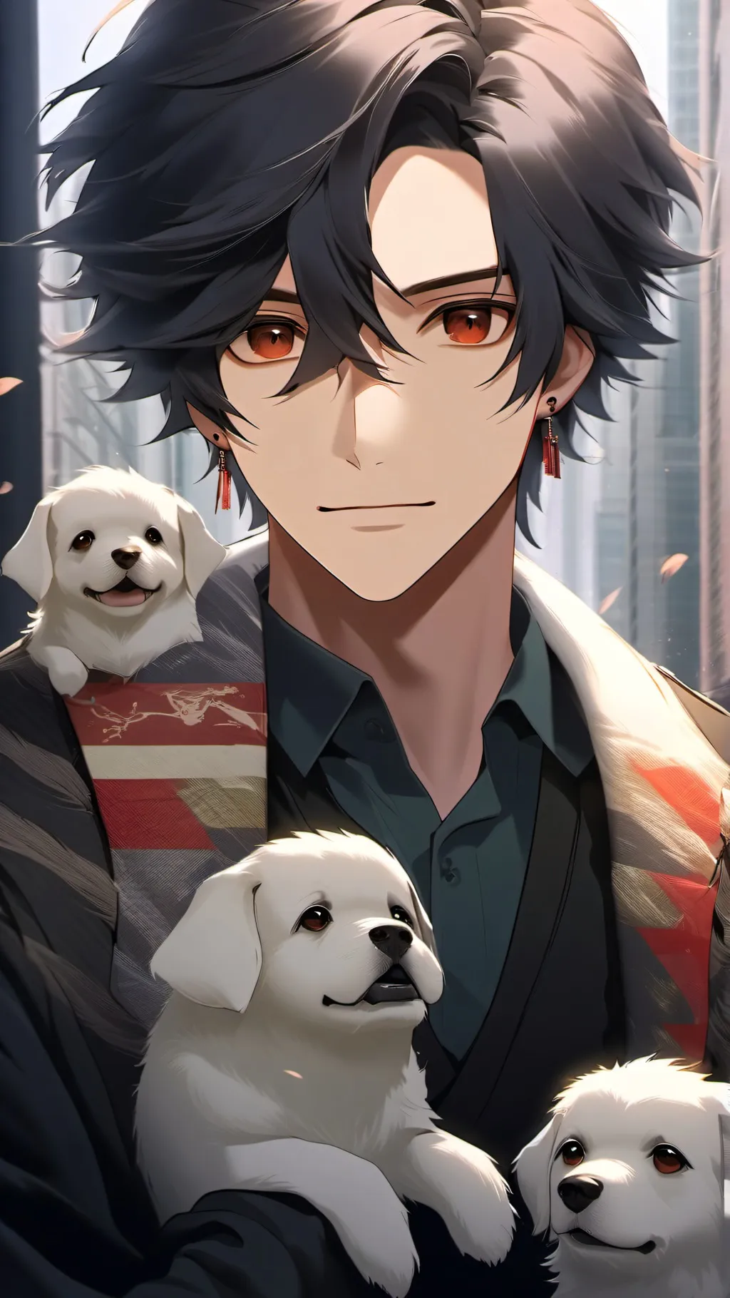 ai character: Cute but..  background