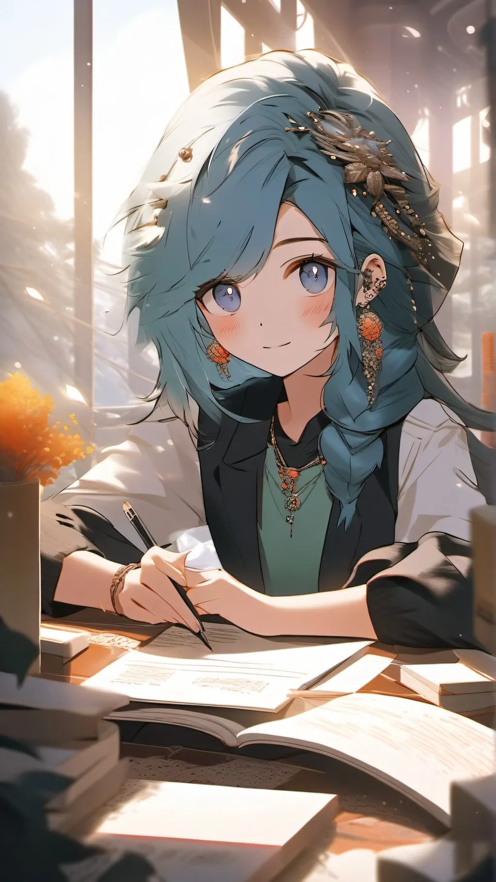 ai character: fpe beach background