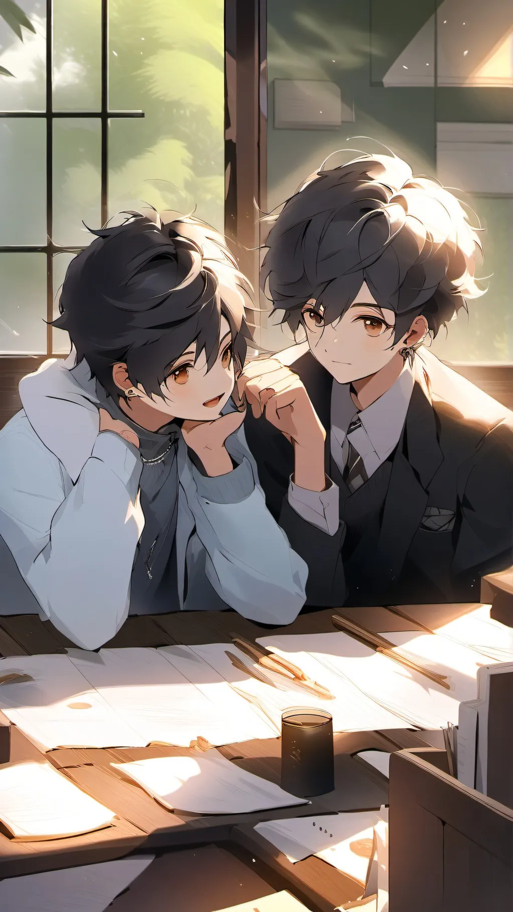 ai character: a group of boys background