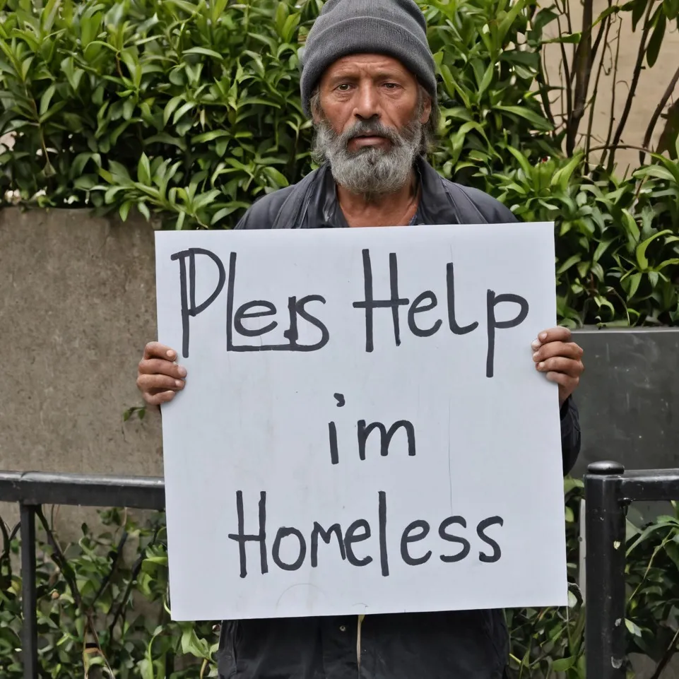 chat with ai character: Homeless guy