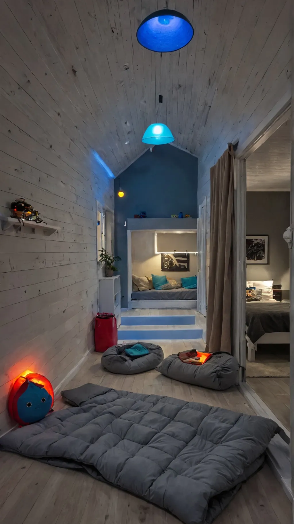 ai character: MHA girl sleepover background