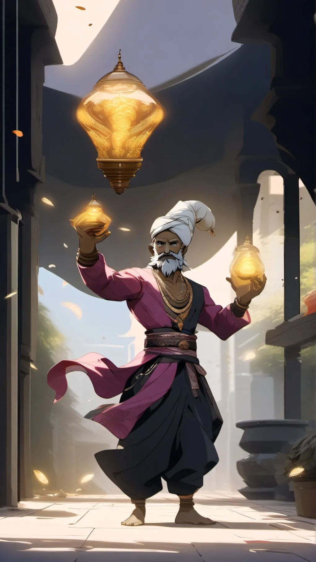 ai character: Magic Genie background