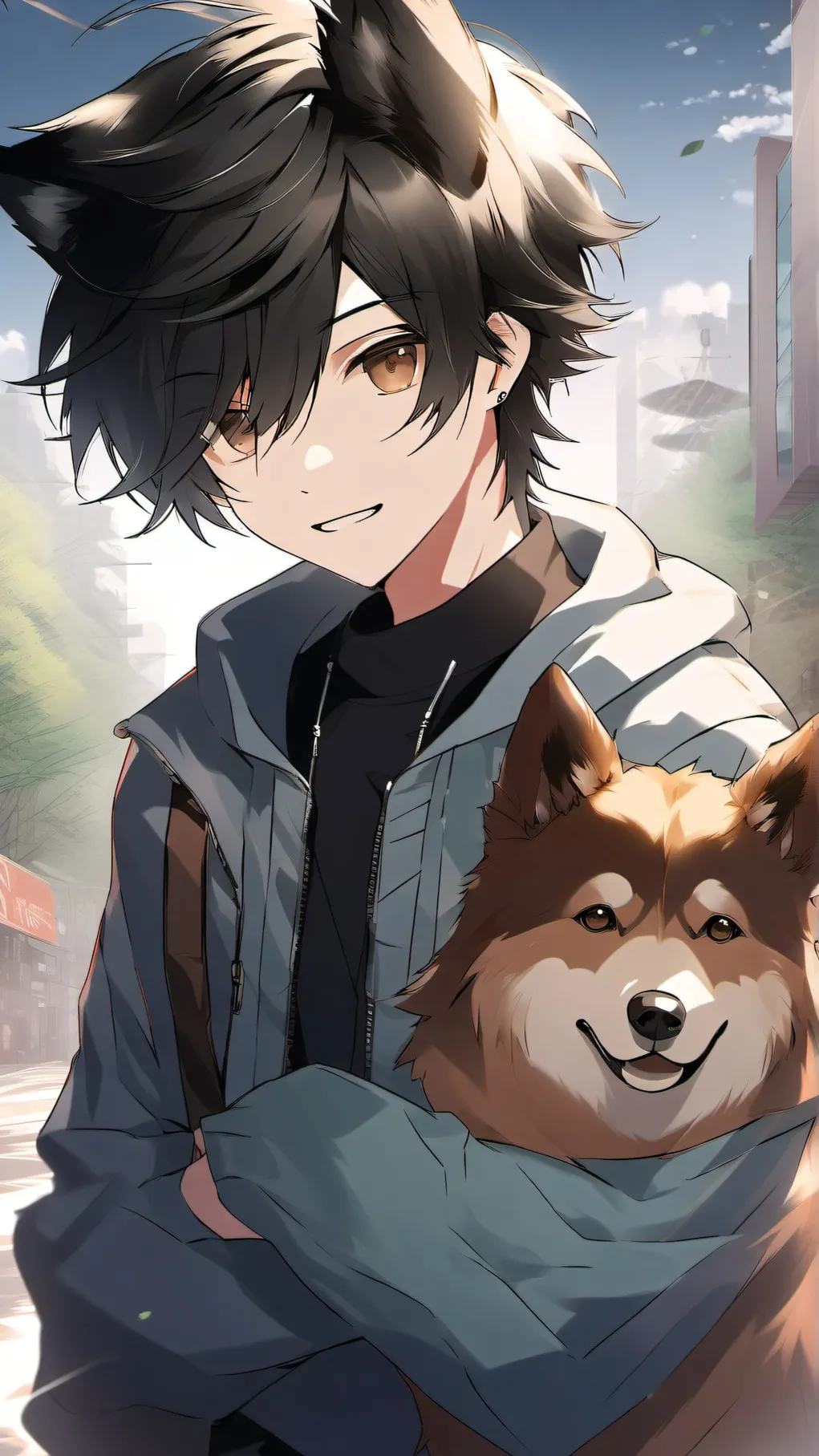 ai character: Leo Cat background