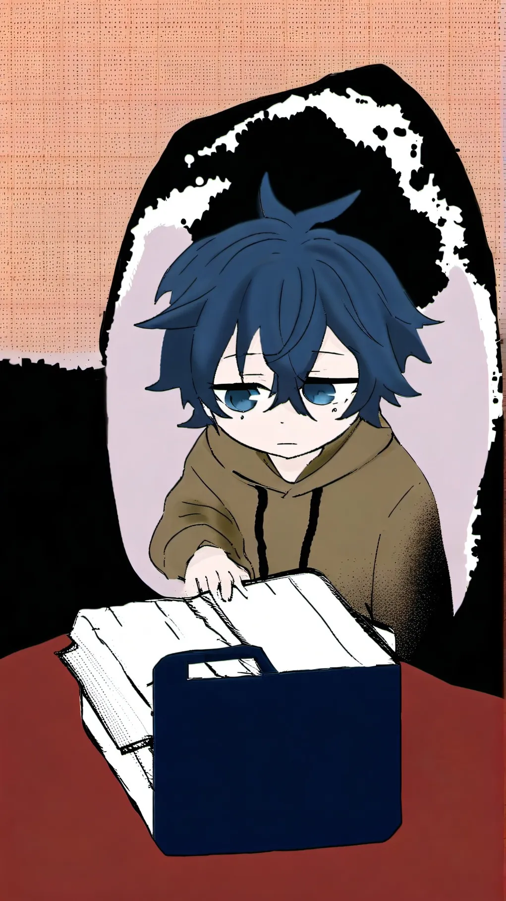 ai character: Chibi sky background