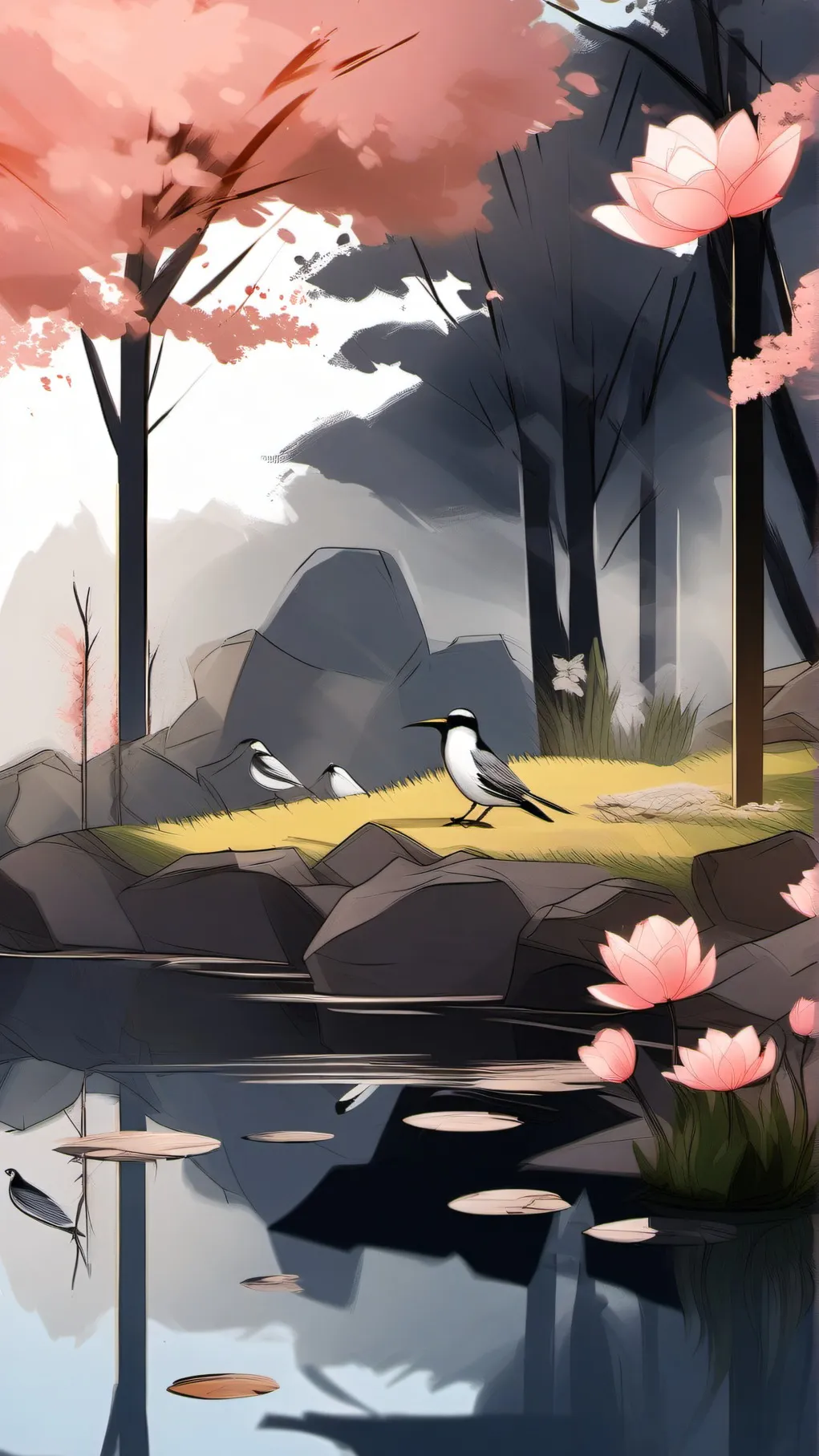 ai character: ~-The Pond-~  background