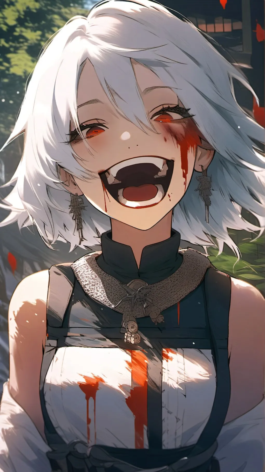 ai character: scary girl background