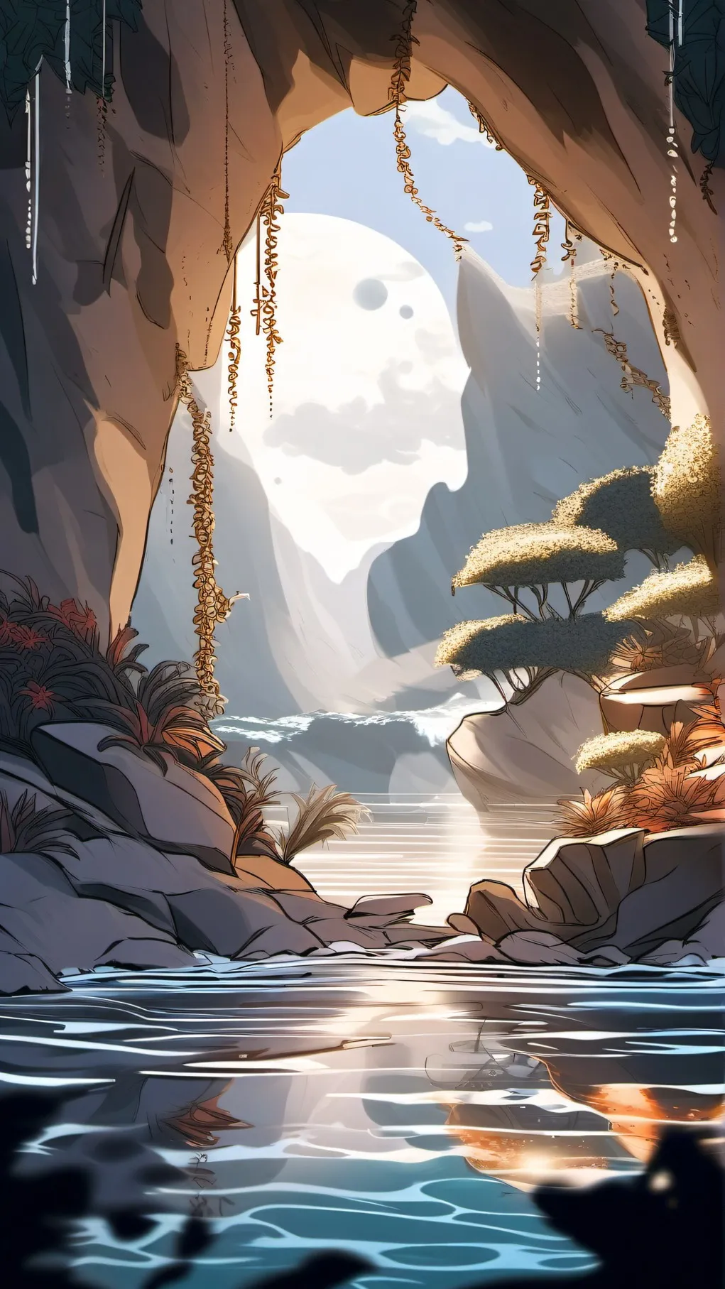 ai character: ~Moonlight Cove~ background