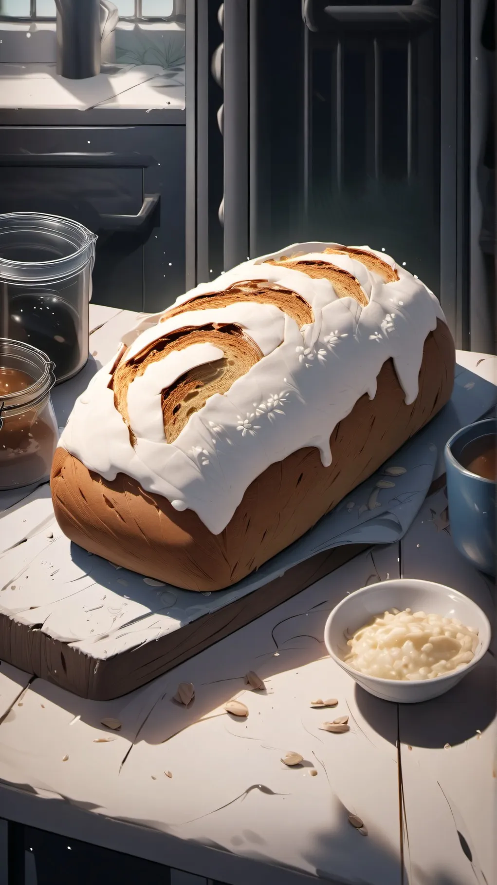 ai character: Bread background