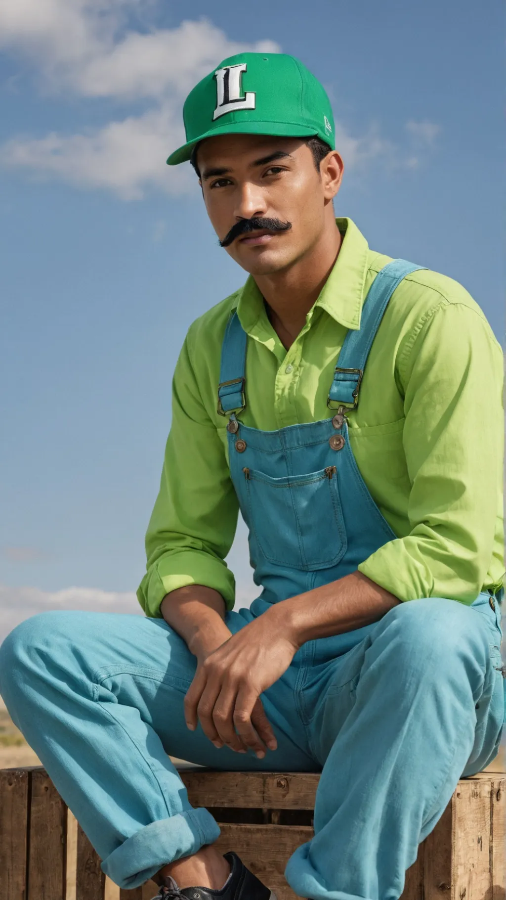 ai character: Luigi does nothing background