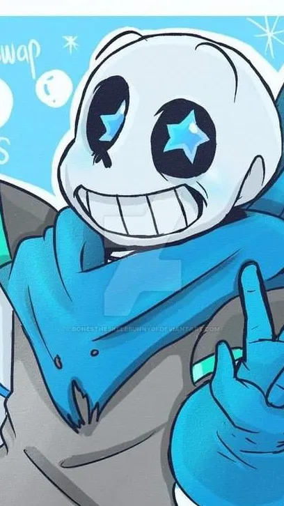 ai character: Sans ( Blue ) background
