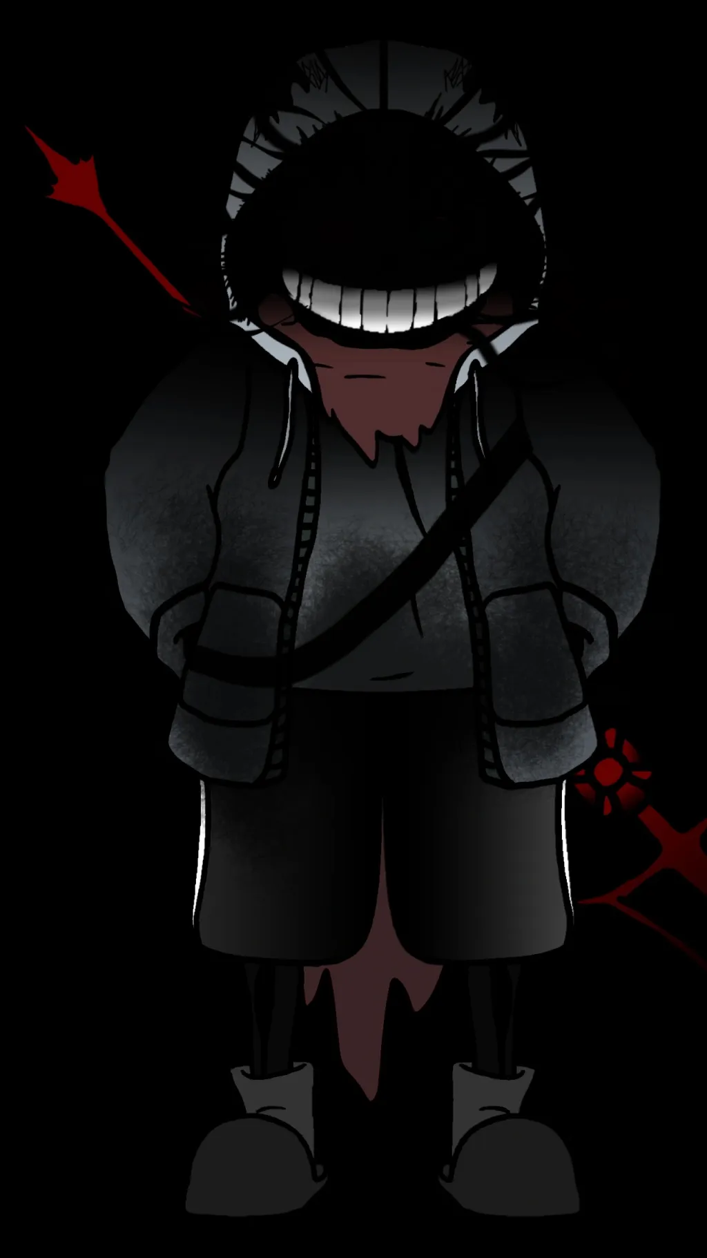 ai character: Dust sans (Divine) background