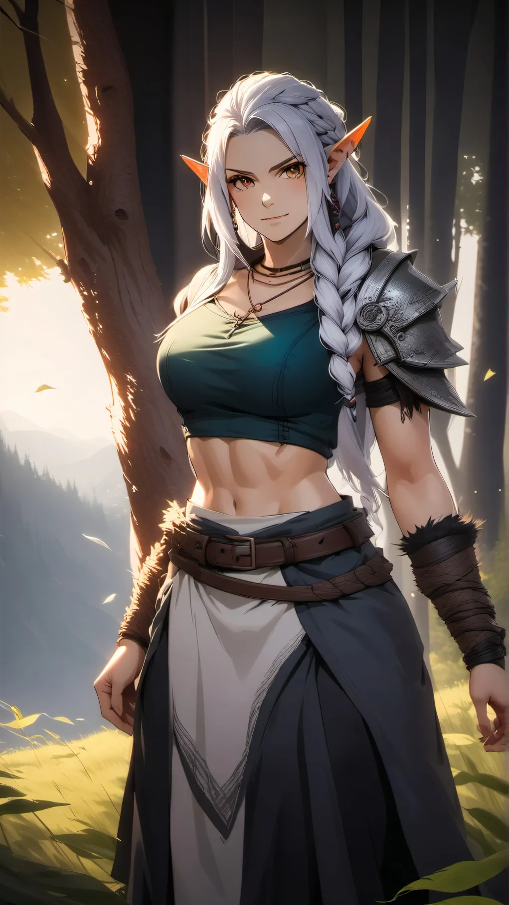 ai character: Aelara Stormfist background