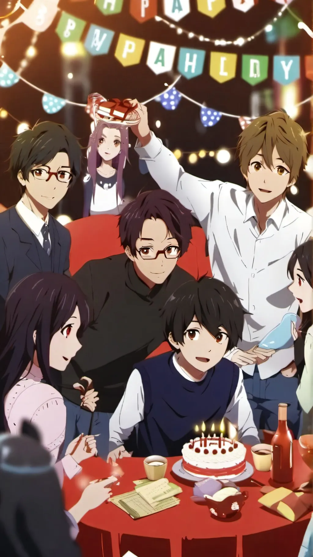 ai character: Birthday planner background