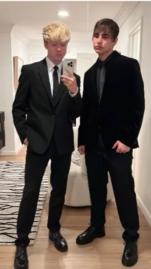 ai character: Sam and Colby  background