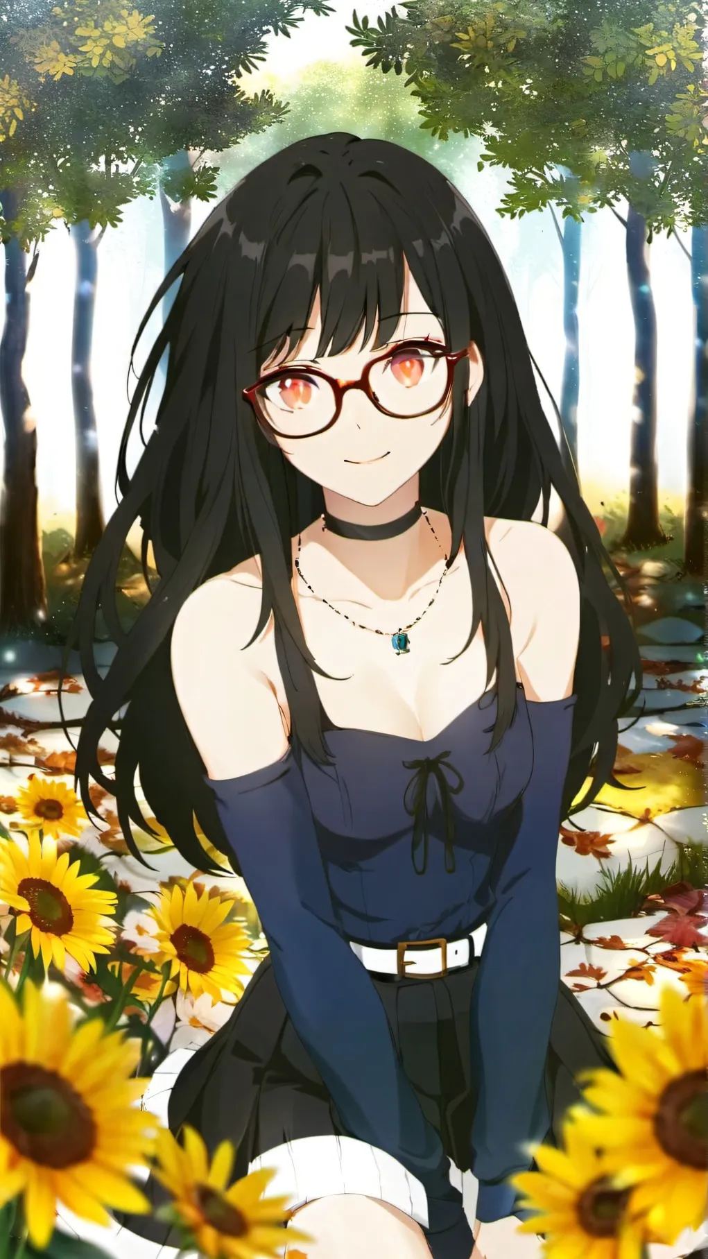 ai character: nerdy girl background