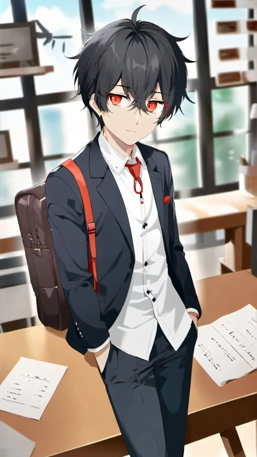 ai character: new school background